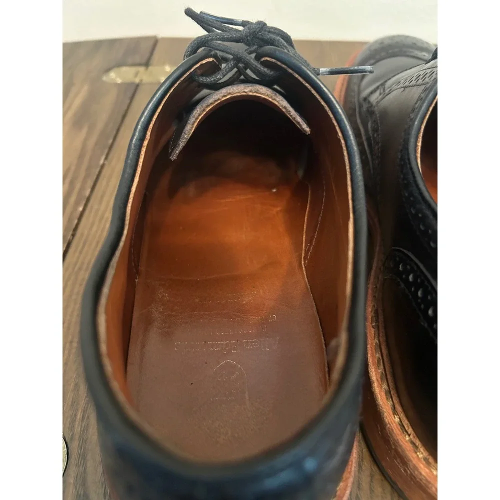 Allen Edmonds Alumnus Men's Black‎ Leather Wingtip Oxford Dress shoes Size 10.5D